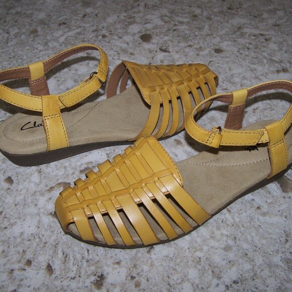Clarks Shoes - Clarks Yellow Sandals ‘Jaina-Canary’ 6.5 M